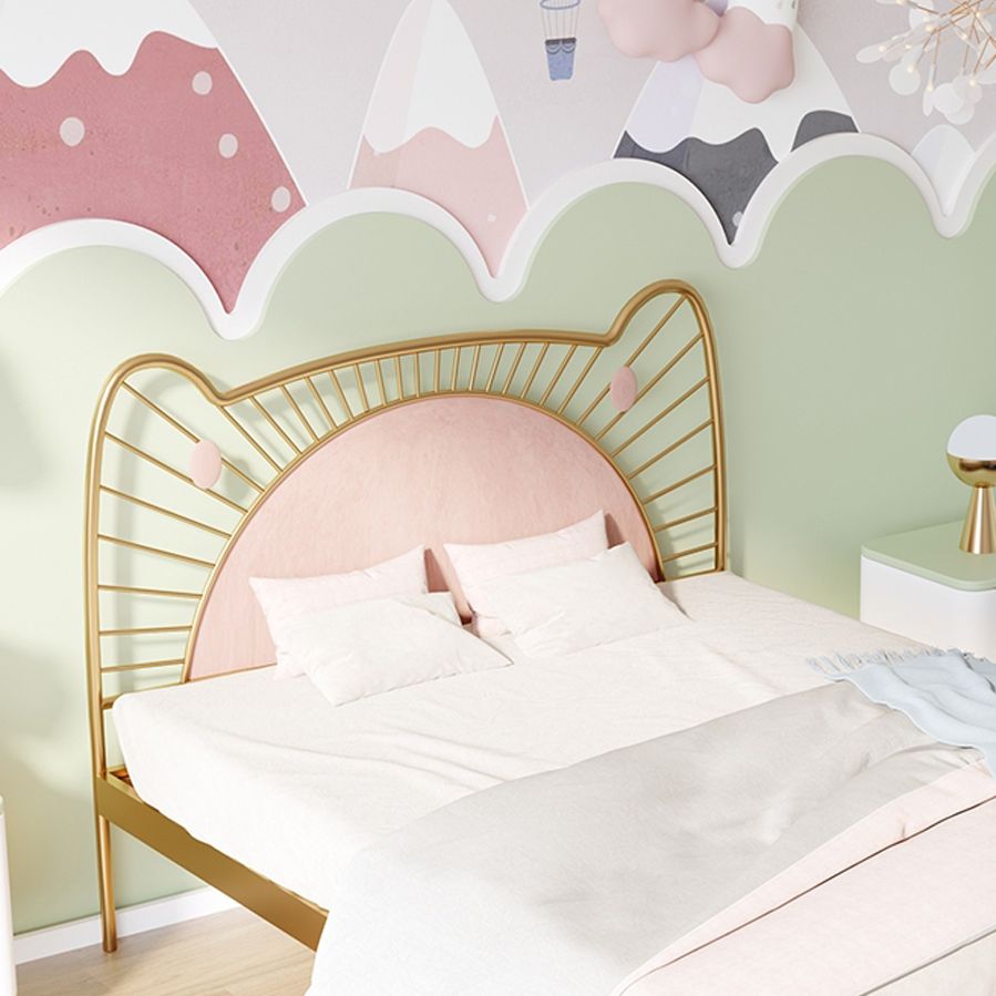 Modern Metal Standard Bed Headboard Princess Animals Theme Bed