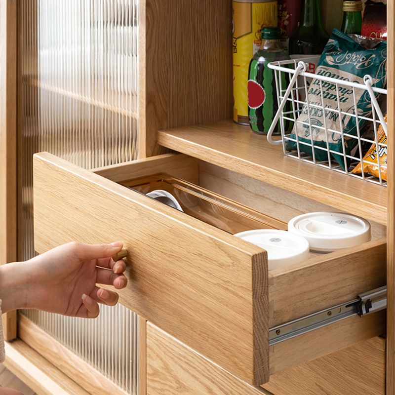 Contemporary Sideboard Cabinet Oak Sideboard Table with Drawers for Dining Room