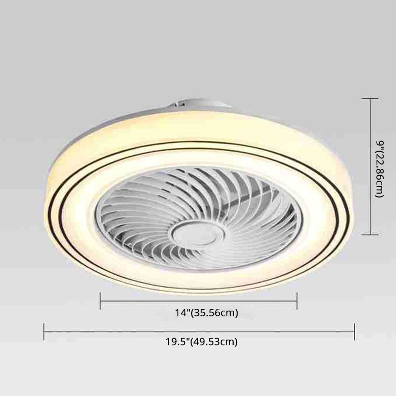 Circular Circular para niños Bedset Techo Ventilador de techo acrílico Macaron LED Semi Flush Monte