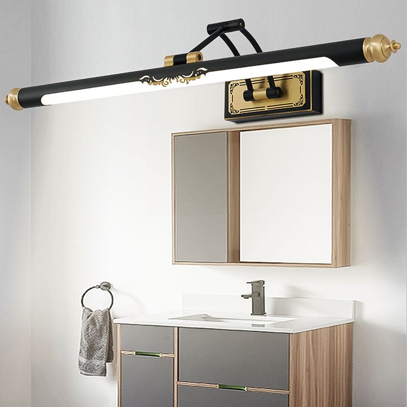 Nordic Style Vanity Light Strip Shape Vanity Lamp with Plastic Shade for Shower Room