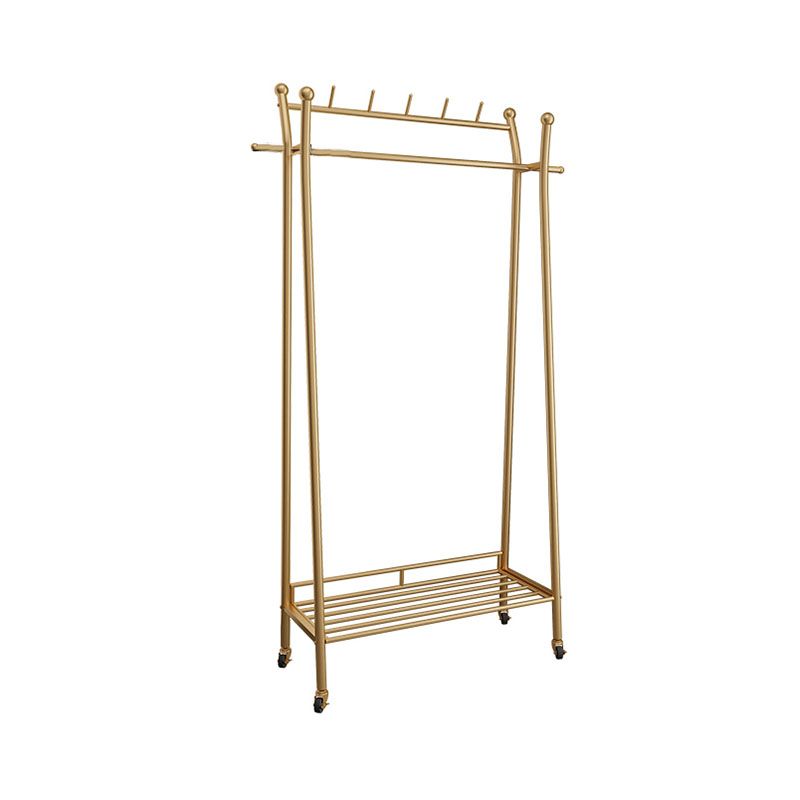 Luxurious Solid Color Hall Tree Free Standing Coat Rack with Storage Shelving