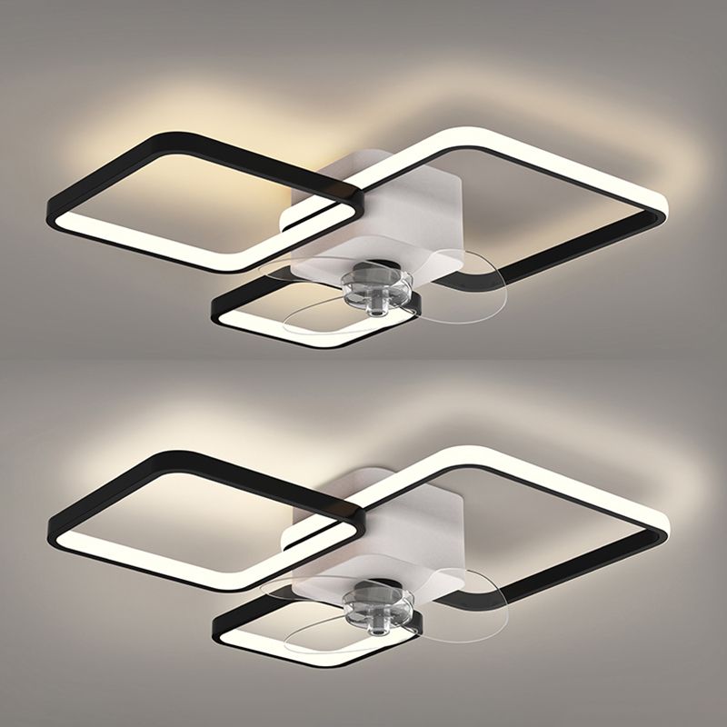 Ceiling Fan Light Modern Style LED Ceiling Light Fixture for Bedroom