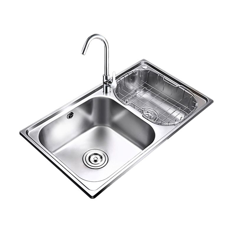 Rectangle 2 Holes Kitchen Sink Stainless Steel Double Basin Sink