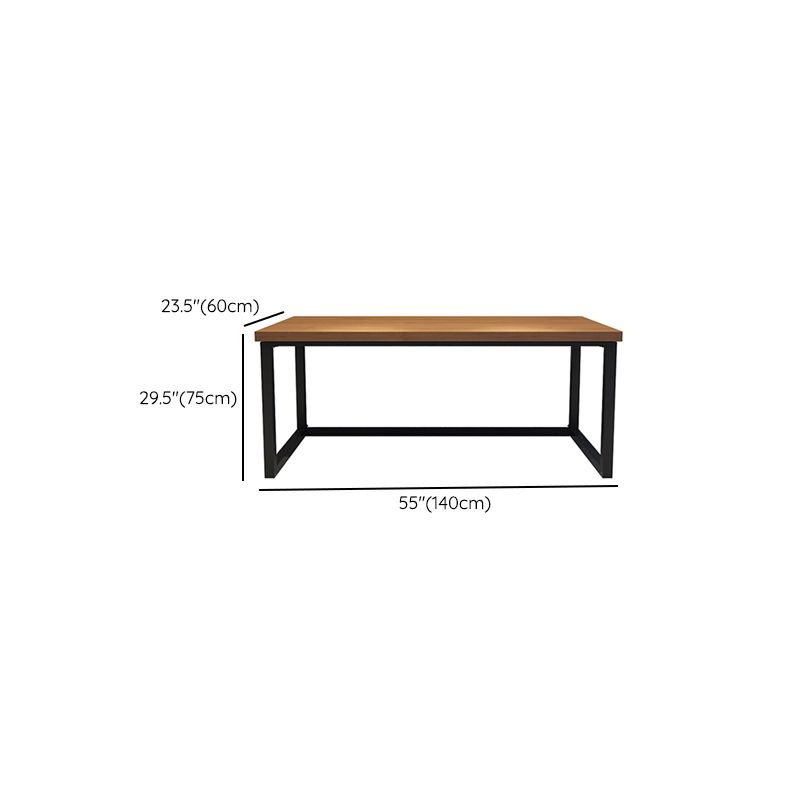 Industrial Solid Wood Gaming Desk 29.53" Tall Rectangular Computer Desk