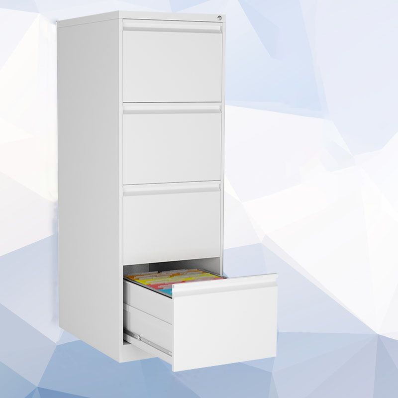 Contemporary File Cabinet Metal Frame Vertical File Cabinet with Lock Office