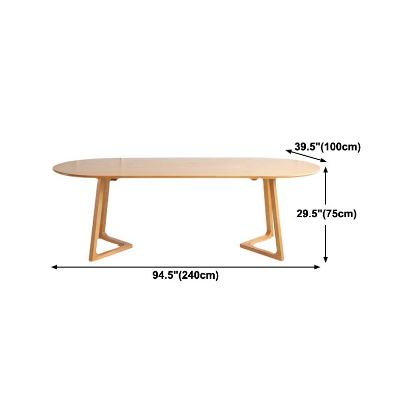 Modern Oval Home Desk Conference Table Office Desk Wooden Writing Desk