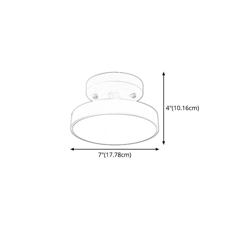 1-Luz Semi-Ras Luz Redonda Estilo Moderno Acrílico Semi-Ras De Techo De Luz De Techo