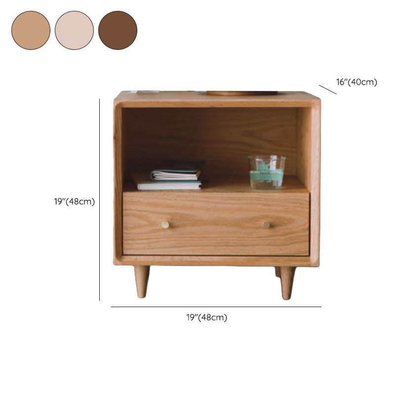 Modern Bed Nightstand Drawers Included Pine Night Table for Bedroom