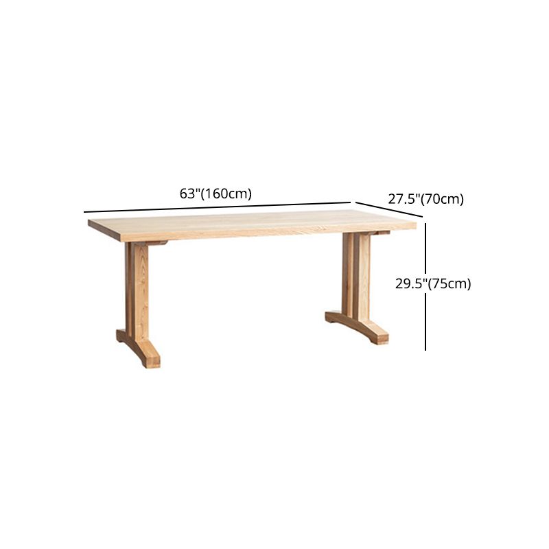 1/2/4/5 Pieces Modern Rectangle Dining Set Solid Wood Dining Table with Chairs