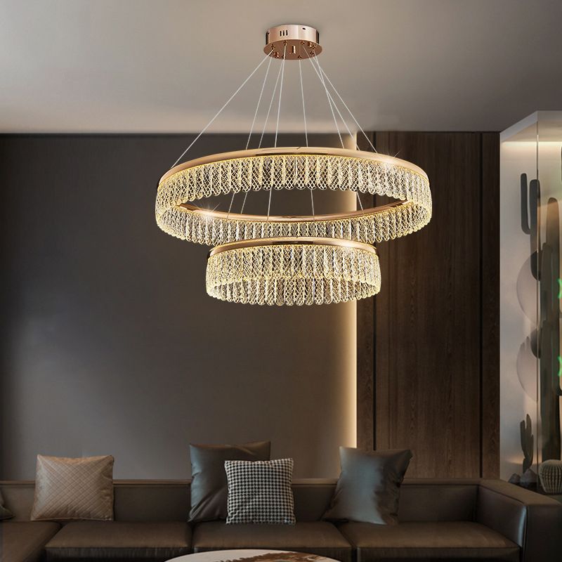 Ring Hanging Light Kit Modern Style Metal Multi Lights Hanging Ceiling Lights