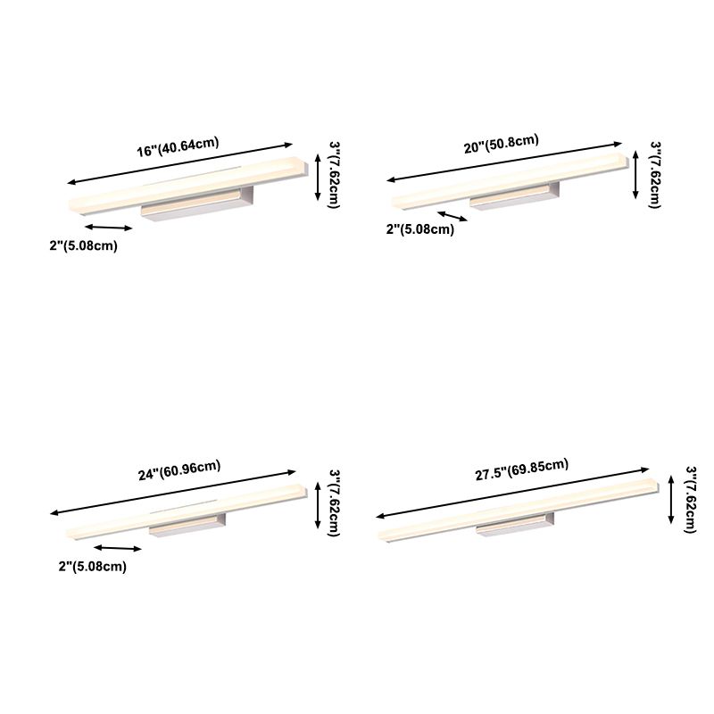 Lámpara de espejo de maquillaje LED lámpara de luz de estilo simple moderno para baño de baño
