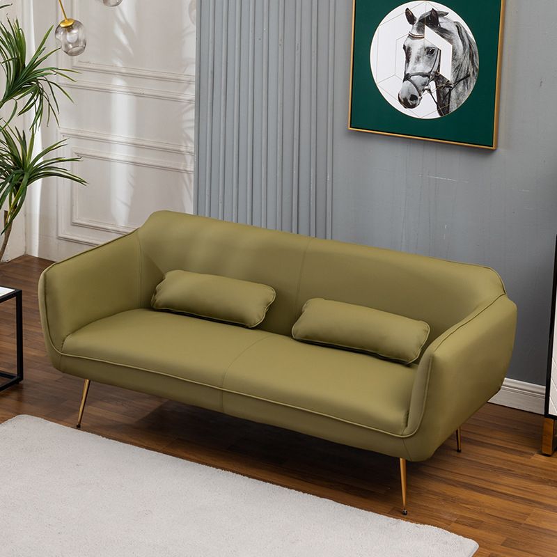 Contemporary Tight Back Loveseat Flared Arm Sofa with Metal Legs for Living Room