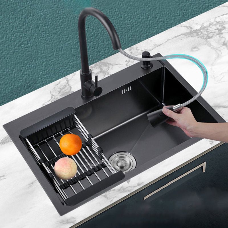 Stainless Steel Kitchen Sink Rectangle Shape Kitchen Sink with Center Drain Placement