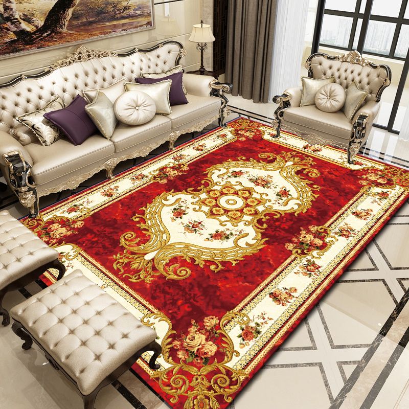 Tappeto floreale multi-colore vintage polyster area occidentale tappeto non slip per animali domestici tappeti per la decorazione della casa