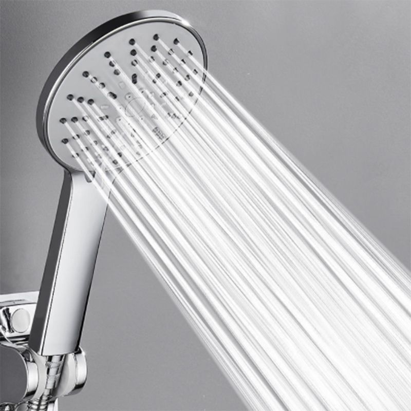 Wall Mounted Round Shower Modern Style Metal Dual Shower Heads