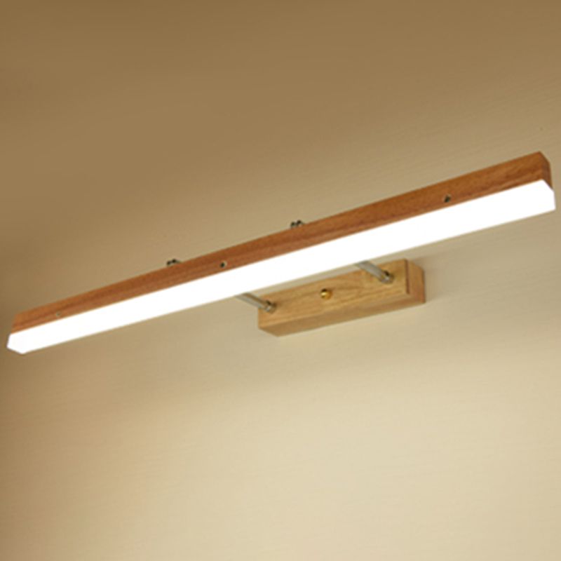 Rechteck Wandleuchte Einfachheitstil Holz LED Beige Wandmontage Leuchte Leuchte