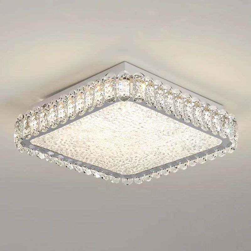 Contemporary Flush Mount Lamp Crystal LED Ceiling Lighting for Bedroom