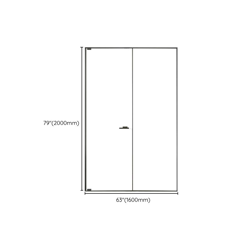 Full Narrow Frame Pivot Shower Door Tempered Glass Shower Door