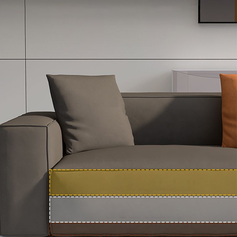 Bracciolo quadrate in lattice imbottito/grigio chiaro grigio scuro/off-bianco/arancione divano