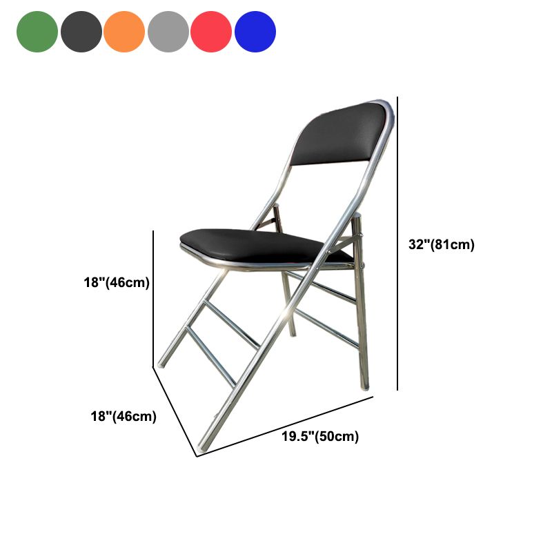 Contemporary Armless Conference Chair Stainless Steel Frame Chair