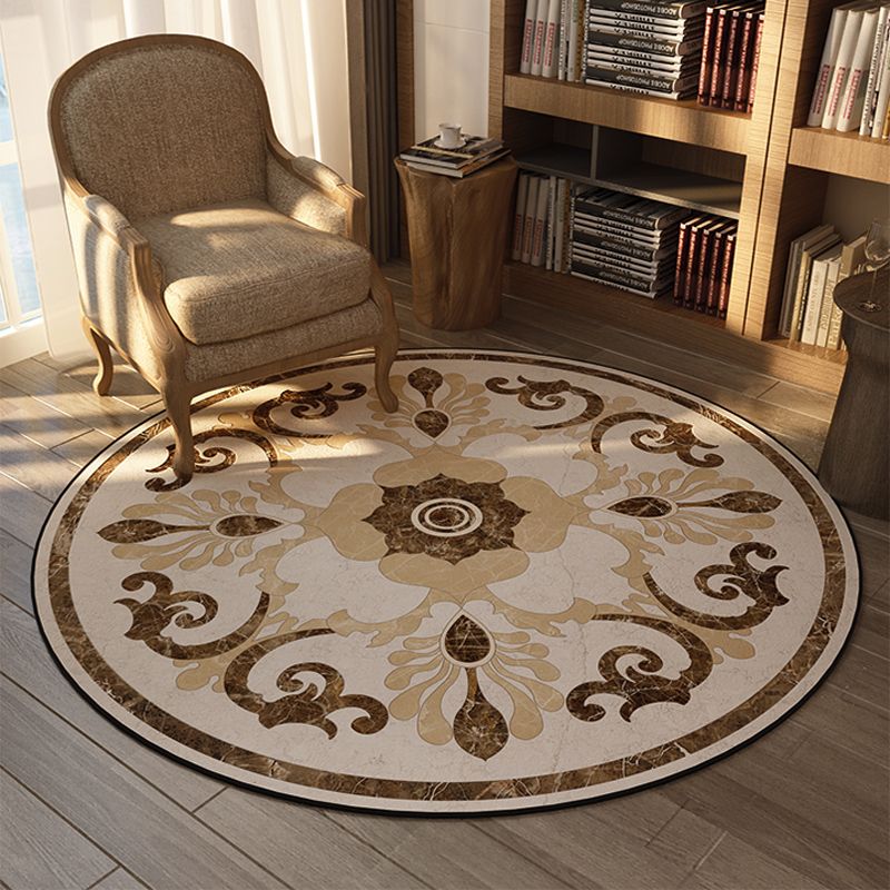 Olden Bedroom Rug Multi Colored Floral Printed Indoor Rug Polypropylene Anti-Slip Backing Easy Care Area Carpet