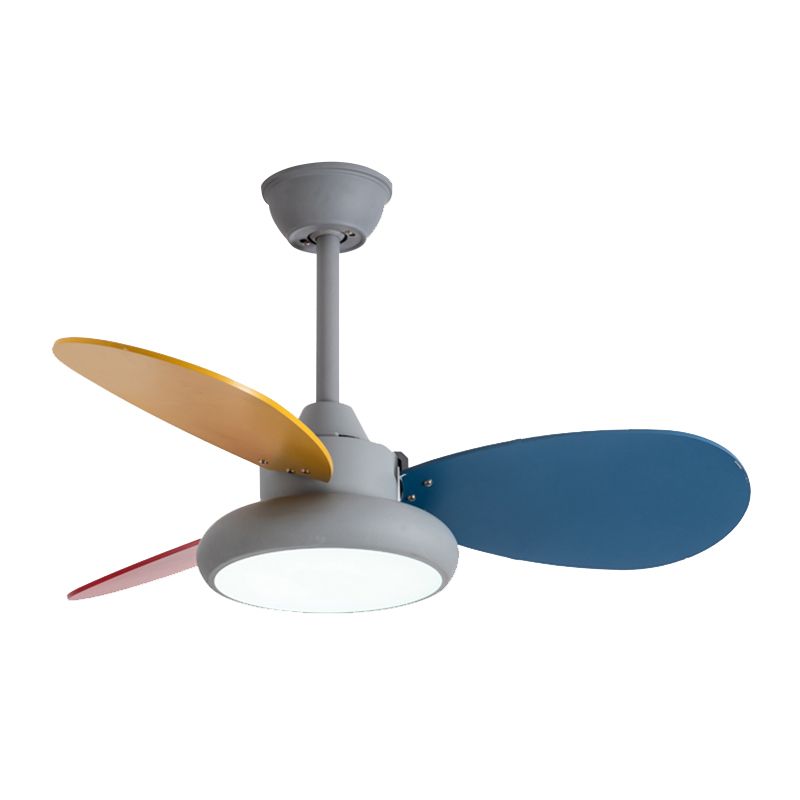 Nordic Style Ceiling Fan Lamp 6th Gears Adjustment Ceiling Fan Light for Children Room