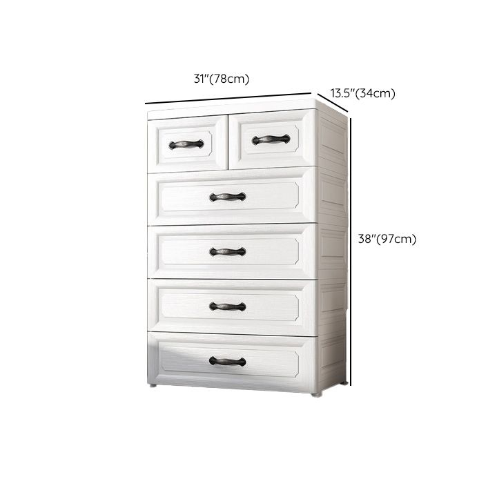 Ultra Modern Vertical Plastic Nursery Dresser with Drawers for Bedroom