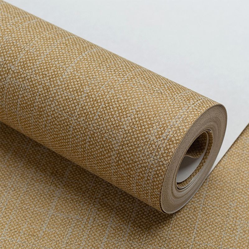 Stain-Resistant Wall Covering Non-pasted Textured Linen Non-Woven Wallpaper in Light Color