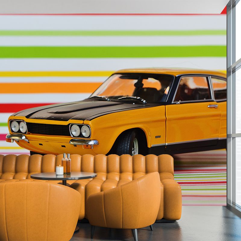 Children's Toy Car Wall Decals Removable Mural Wallpaper for Kids Bedroom