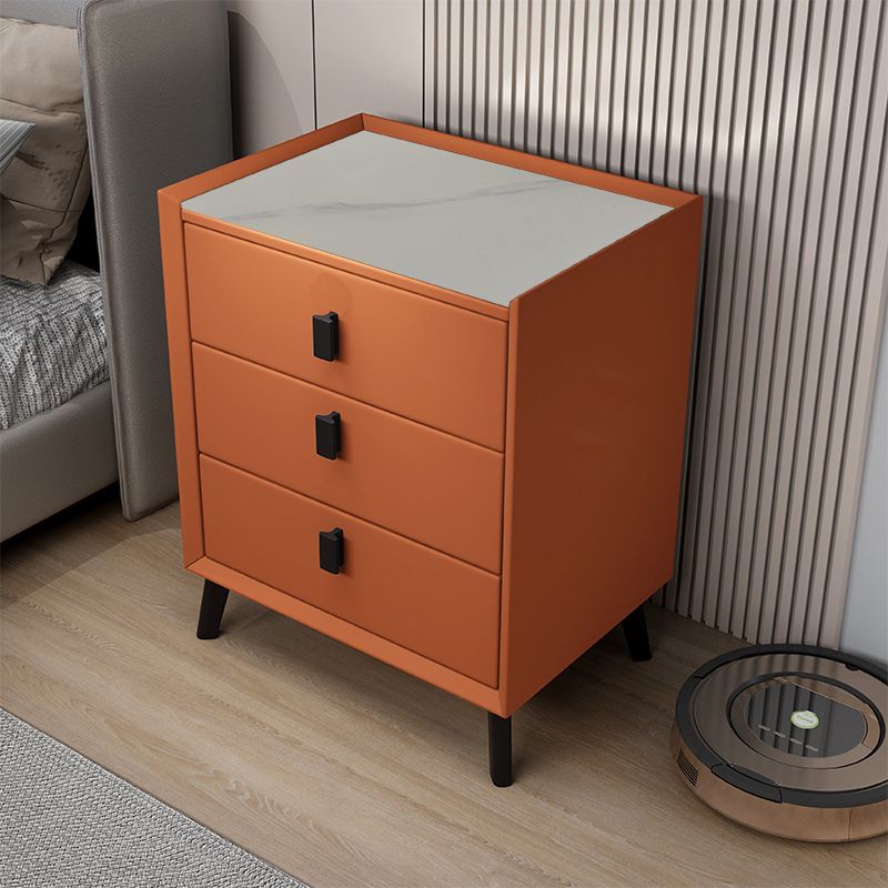 Contemporary Night Table Drawer Storage Bed Nightstand for Bedroom