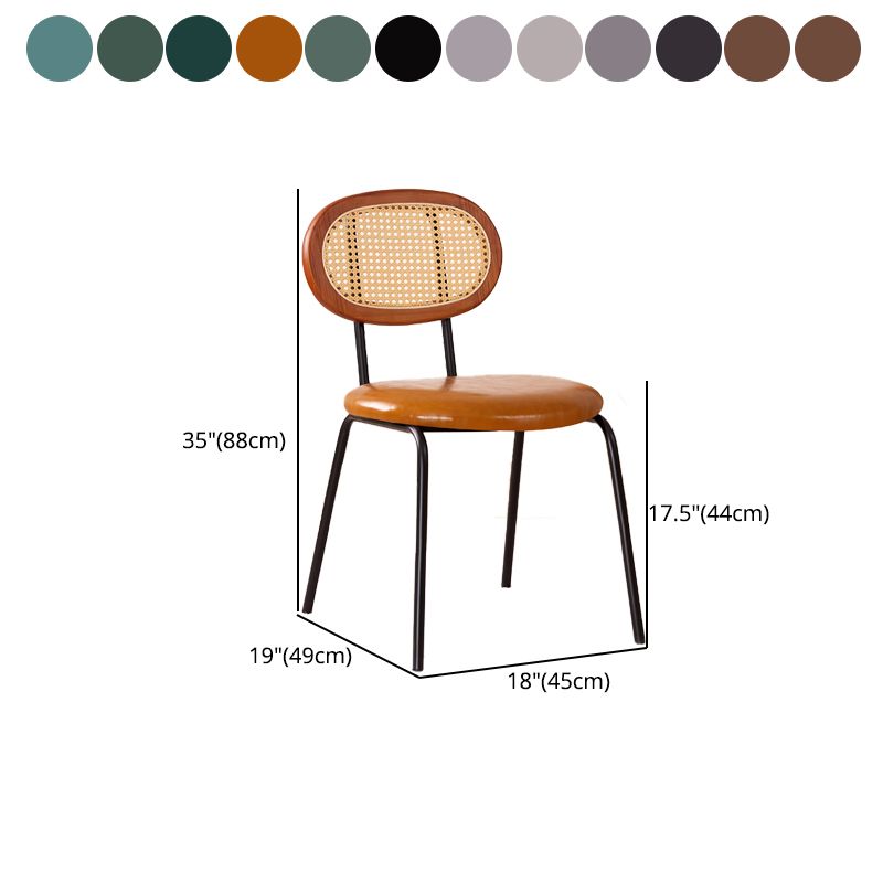 Industrial Dining Room Side Chairs Armless Open Back Chair for Kitchen