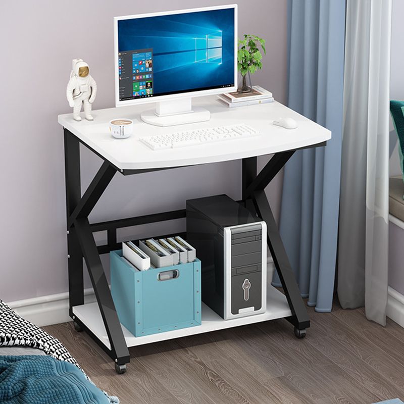 Modern Writing Desk Wooden 21" Wide Standing Desk with Caster Wheel