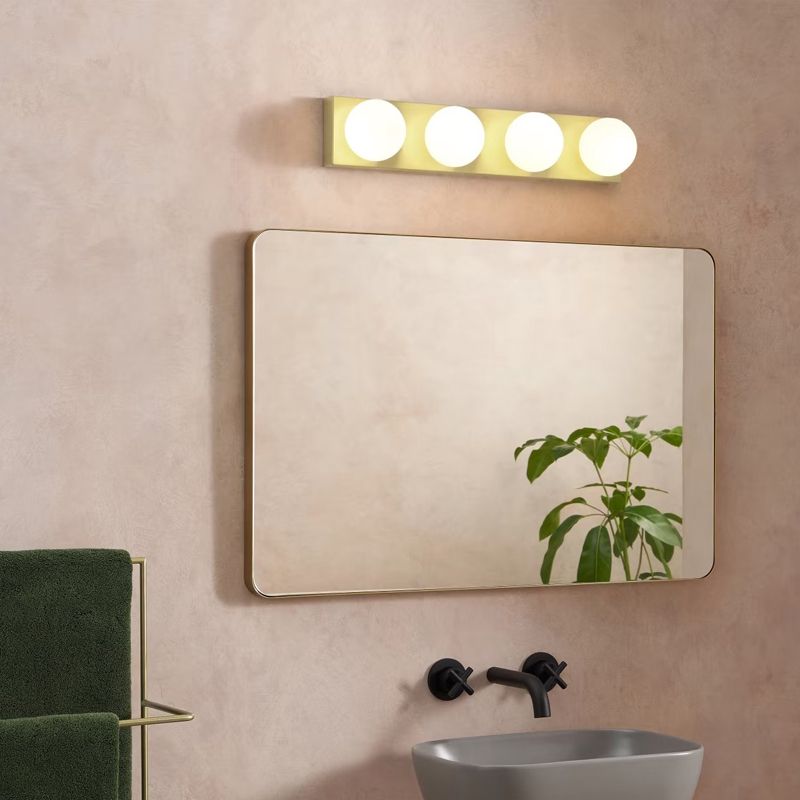 Modern Vanity Lighting Globe Glass Wall Light Fixture for Bathroom