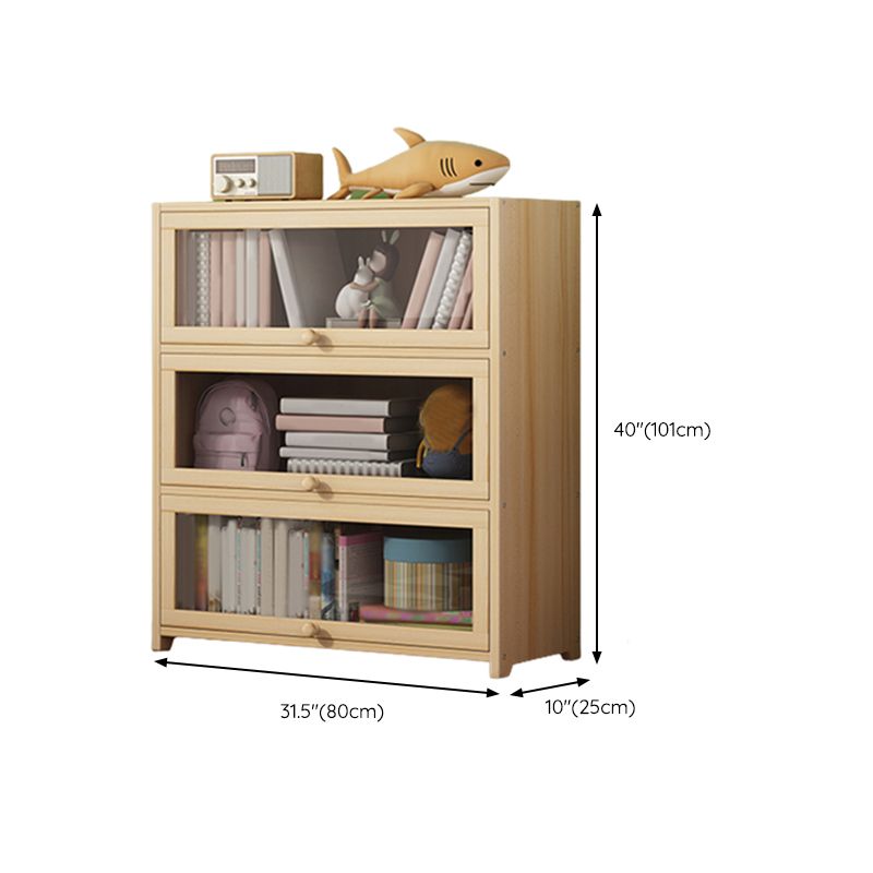 Freestanding Standard Kids Bookcase Nordic Light Wood Standard Bookcase