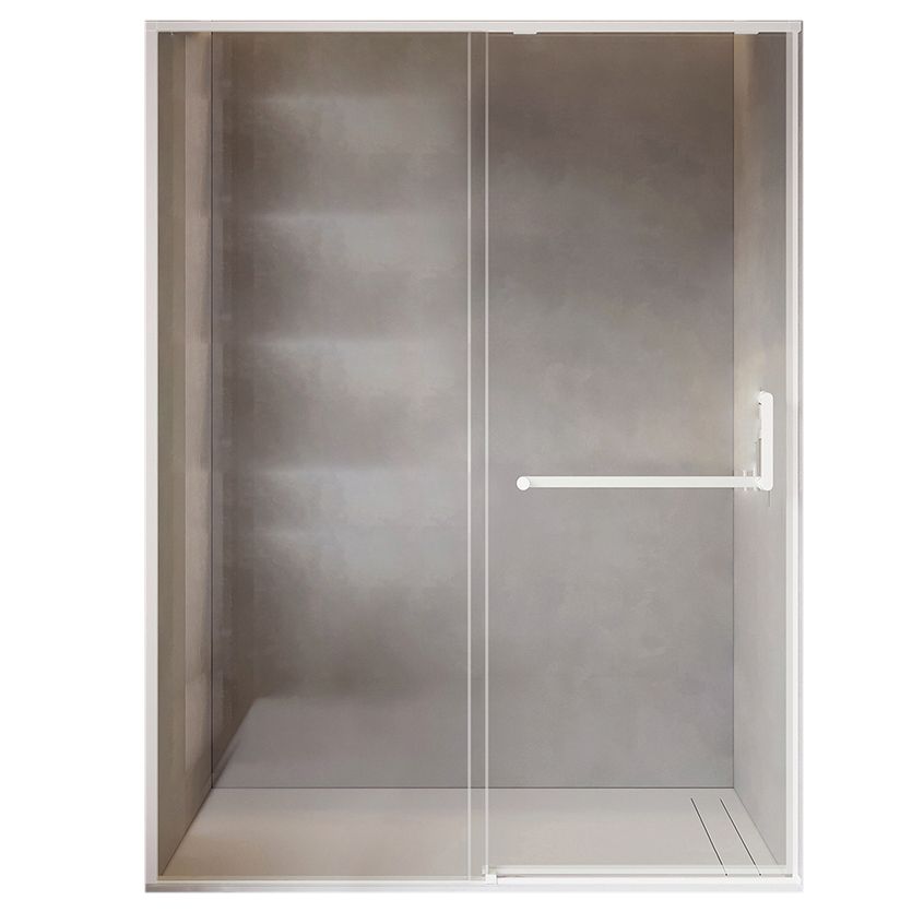 Semi Frameless Shower Bath Door Single Sliding Tempered Shower Doors