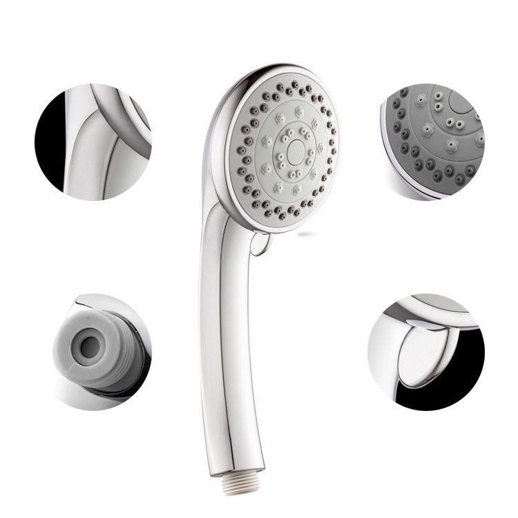 Single Dual Shower Head Square High Arch Shower Head Combo in Chrome