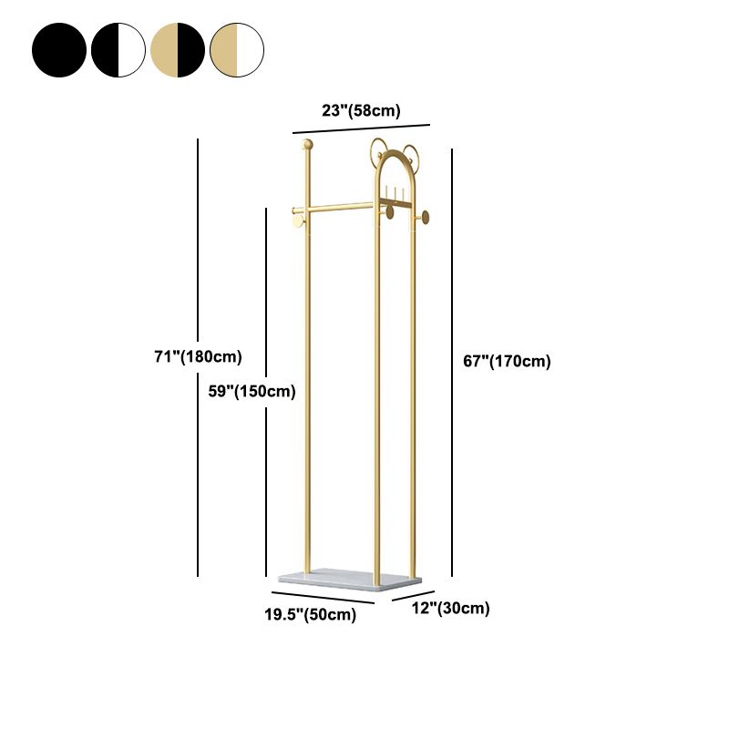 Industrial Entryway Kit, 3 Hooks and Hanging Rail, Metal Coat Hanger