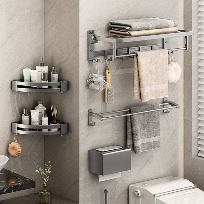 Modern Bathroom Hardware Set Grey Metal Bathroom Accessory Kit Anti-rust