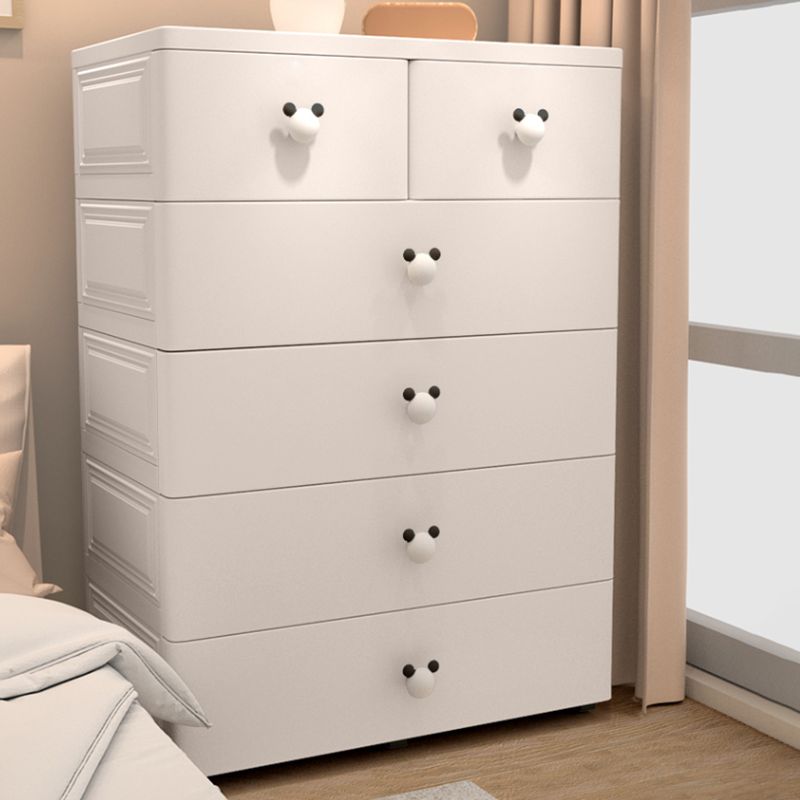 Modern Kids Nightstand Vertical Nursery Dresser with 6 Drawers