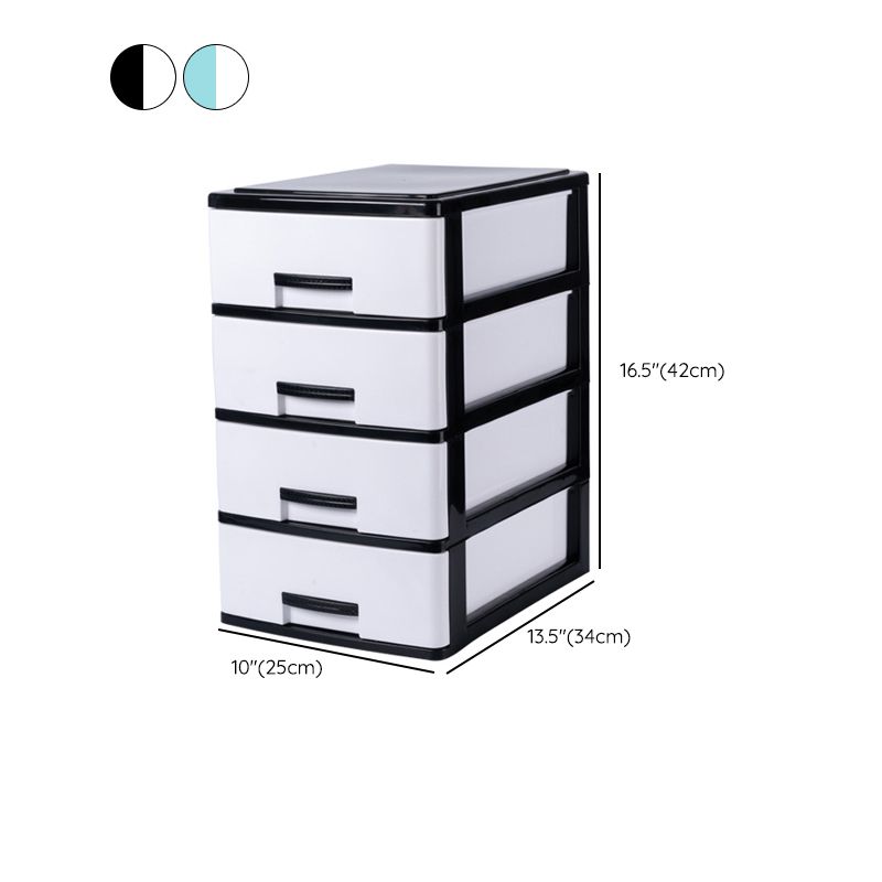 Vertical Drawers File Cabinet Plastic Modern File Cabinet for Home and Office