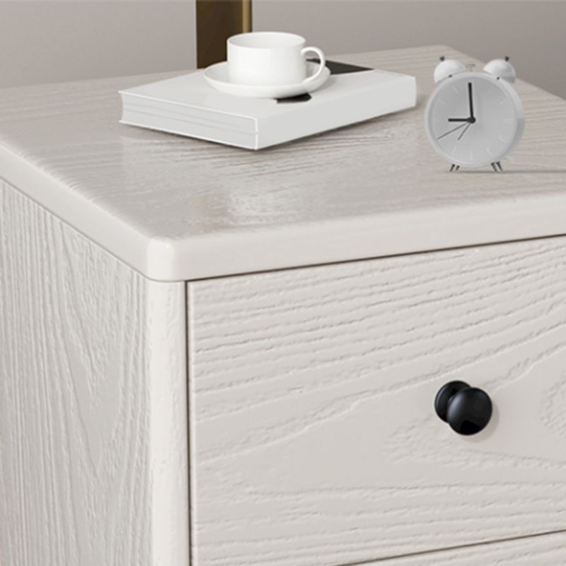 Solid Wood Bedside Cabinet Contemporary Bed Nightstand for Bedroom