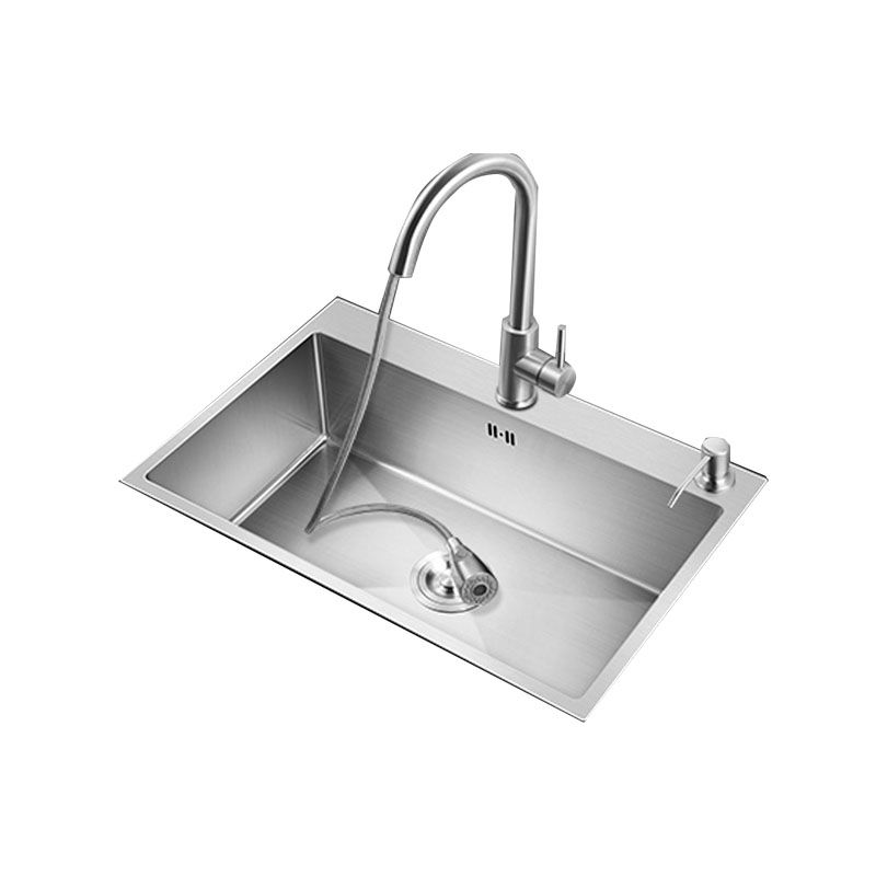 Classic Kitchen Sink Stainless Steel Friction Resistant Kitchen Sink with Drain Assembly