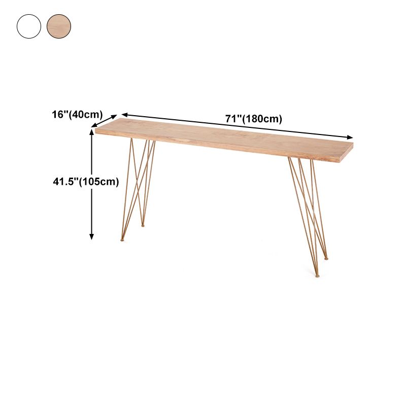 Rectangle Bar Dining Table Contemporary Bar Table with Double Pedestal Base