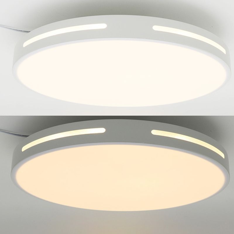 Acrylic Round RGBW Ceiling Light Nordic White Smart LED Flush Mounted Fixture for Bedroom