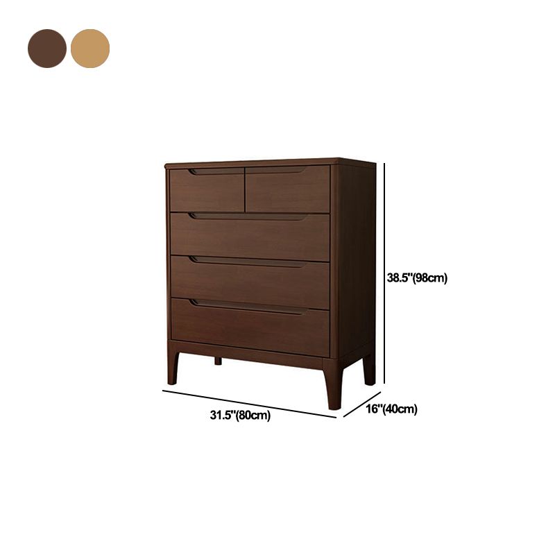 16" D Storage Chest Bedroom Solid Wood Storage Chest Dresser with Drawers