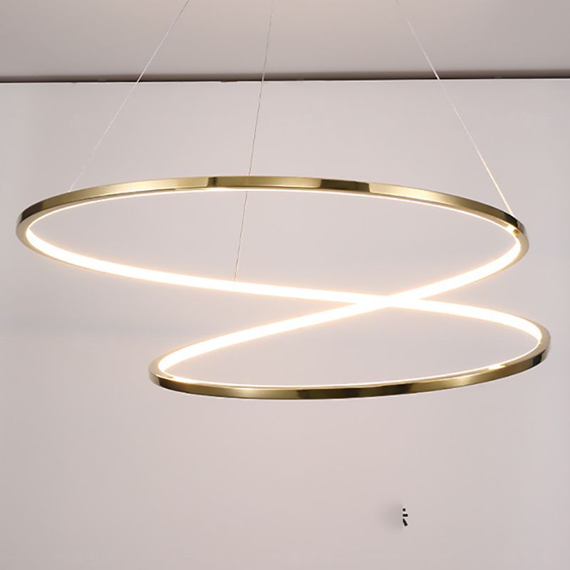 Modern Style Simply Chandelier 1 Light Linear Hanging Lamp for Living Room Bedroom