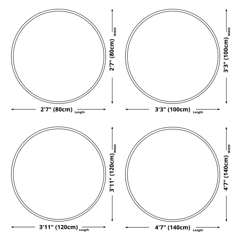 NOUVELLON TRELLIS PRIMT POLYSER POLYESTER ROUND ROND INDOOR RAP Tapis de support sans glissement pour le salon