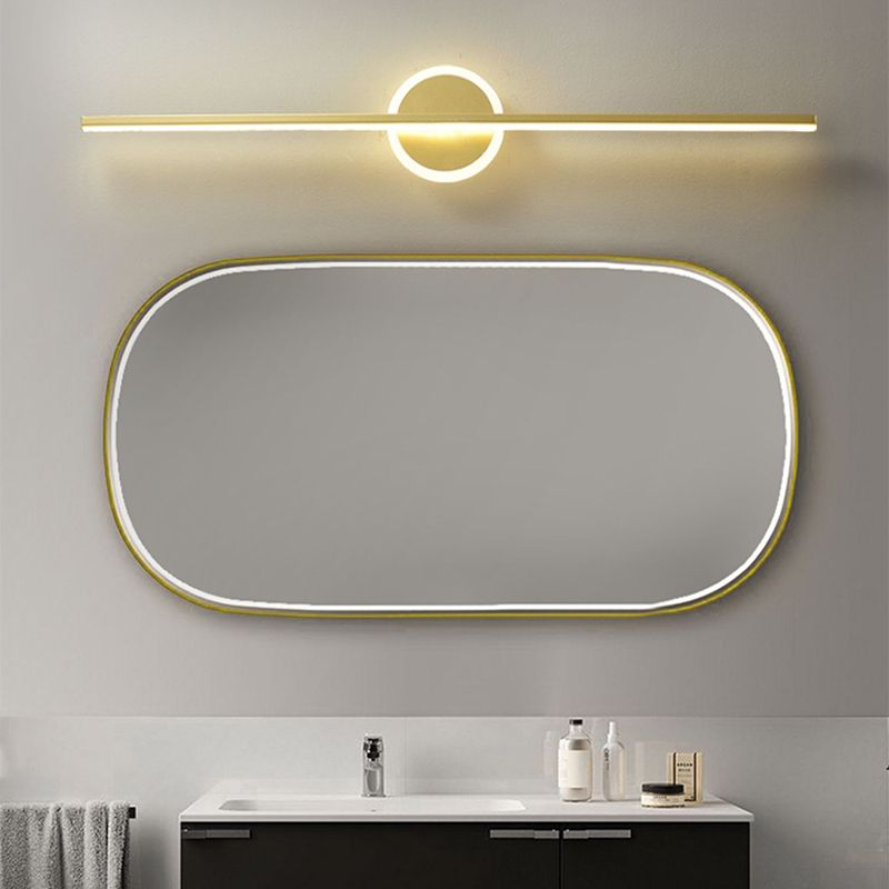 Lichte luxe metaal ijdelheid licht geometrie led ijdelheid lamp met acryl schaduw voor slaapkamer