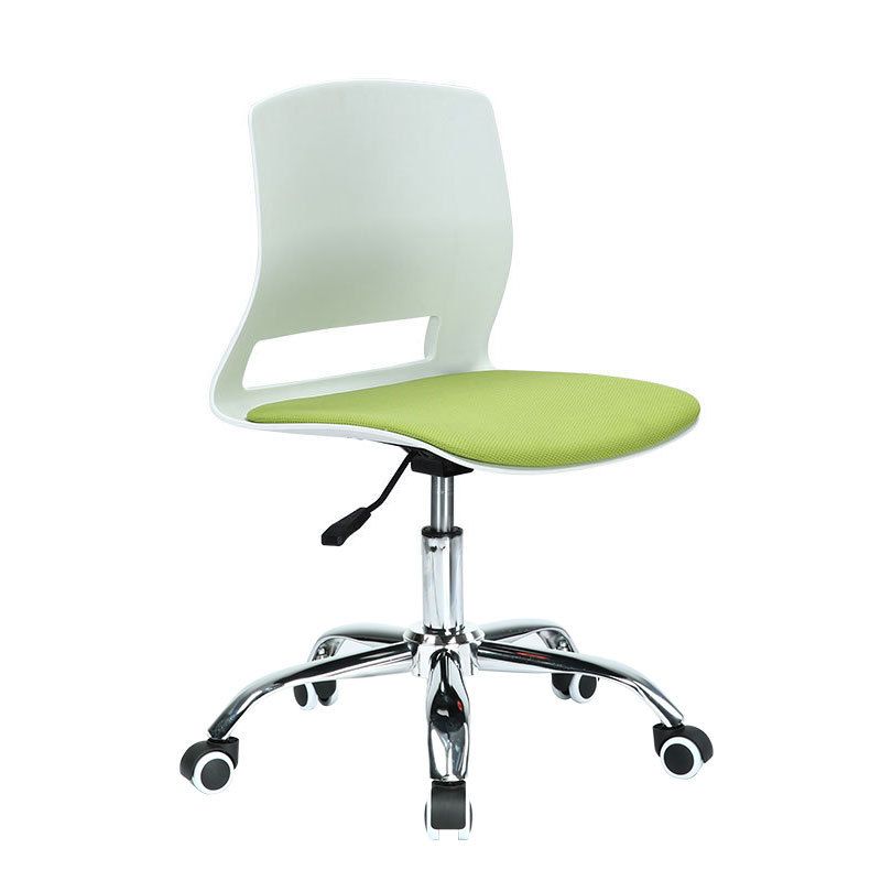 Modern Desk Chair Office Armless Chair Conference Chair with Wheels