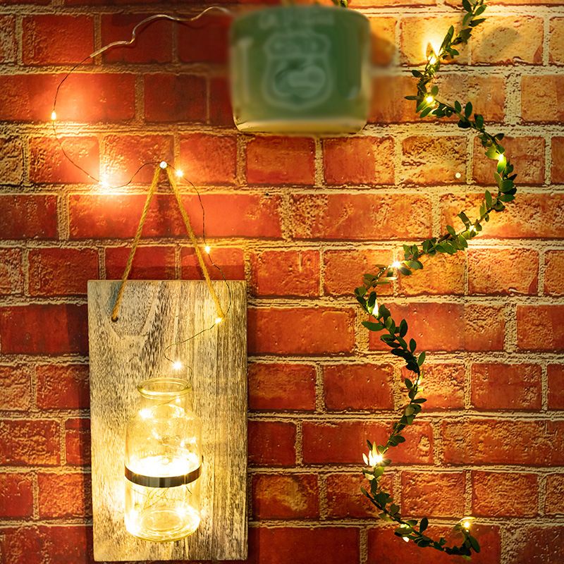 Plastic Artificial Ivy LED Fairy Lighting Decorative Green Battery Powered String Light